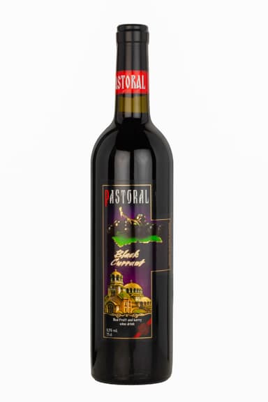 Fruit and berry wine PASTORAL Black Currant,red, half sweet,8,5%,0,75l