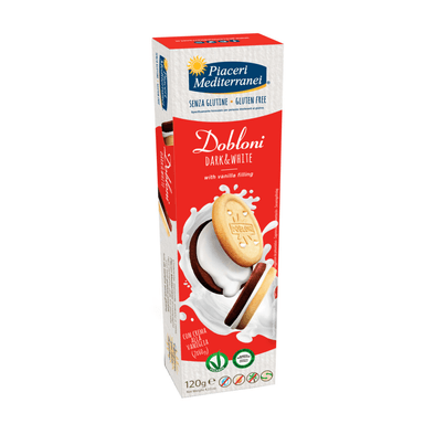 DOBLONI DARK & WHITE Cookies, gluten-free