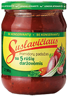 SUSLAVIČIAUS tomato sauce with vegetables, 500 g