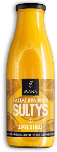 MANA cold-pressed orange juice, 0.75 l