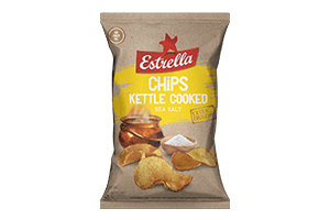 Bulvių traškučiai su druska ESTRELLA KETTLE, 120 g
