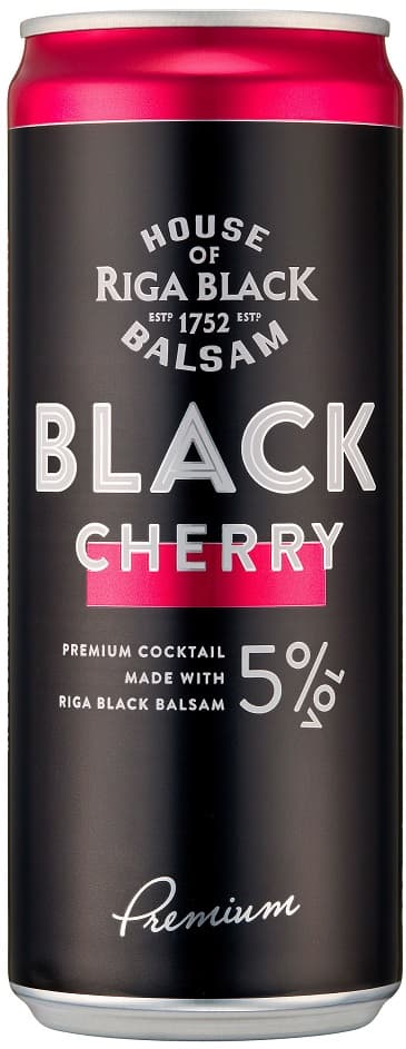 Alkoholinis kokteilis Riga Black Balsam, Black Cherry, 5%, 0.33l, skardinė, D
