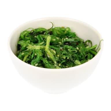 Jūros žolių salotos su sezamų sėklomis