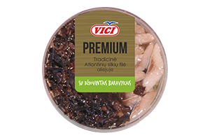 Silkių filė gabaliukai su baravykais aliejuje 210g