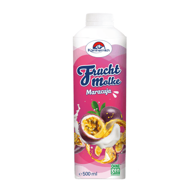 Pasukų gėrimas su pasifloromis FRUCHT MOLKE MARACUJA