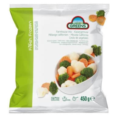 Frozen IQF farmhouse mix GREENS, 450 g