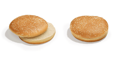 Šaldyta mėsainio bandelė su sezamo sėklomis,  14 cm, 126 g x 4 vnt.