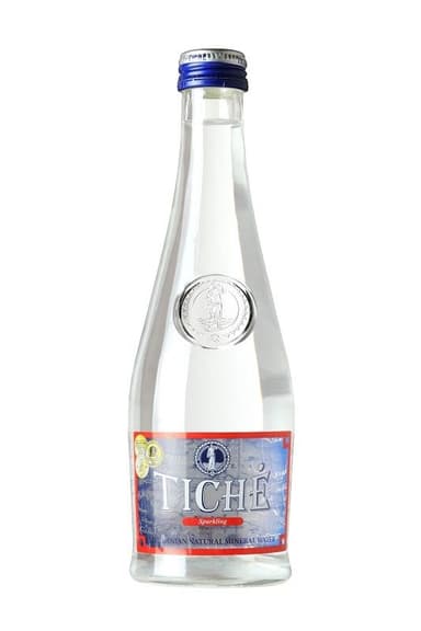 Gazuotas natūralus mineralinis vanduo TICHĖ, 0,33 l, stiklinis butelis D