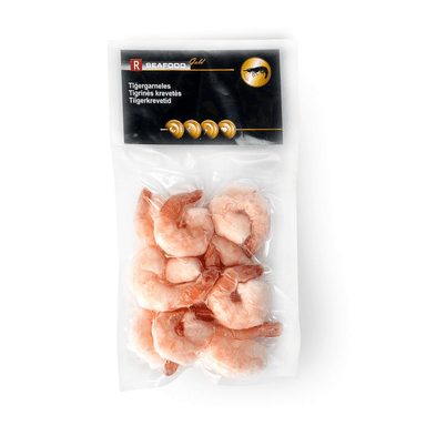 Tiger prawns, headless, peeled, cooked, frozen
