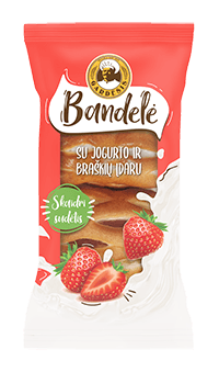 GARDĖSIO bandelės su jogurtu ir braškėmis, 100 g