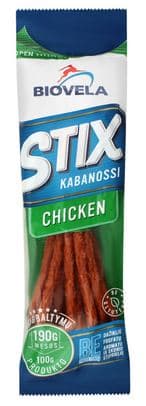 Hot smoked chicken KABANOSSI sticks, a r., 100 g