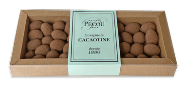 CACAOTINE almonds coated in dark chocolate and cocoa