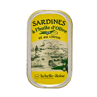 Sardines in olive oil with lemons