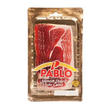 Cured pork ham IBERIAN CEBO HAM 50%, sliced