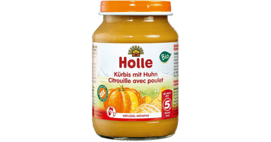 Moliūgų tyrelė su vištiena kūdikiams nuo 5 mėn., ekologiška