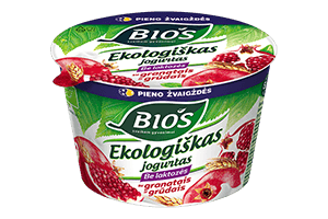 EKO BIOS lactose-free yogurt with pomegranates and grains, 3.2%, 200g