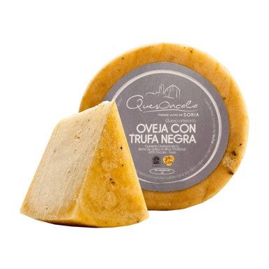 Sheep's milk cheese with black truffles, aged for 60 days.