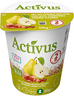 Karamelės skonio ruginė košė ACTIVUS su kriaušėmis, 50 g