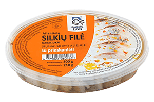 Silkių filė aliej. su prieskoniais 300 g