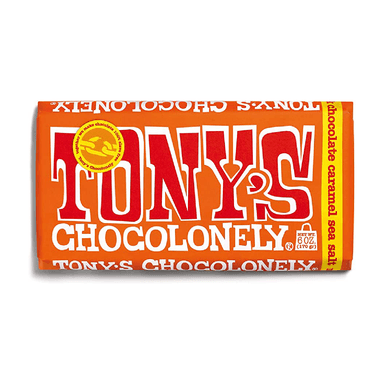 Milk chocolate, TONY'S, 32%, with caramel and sea salt 180g