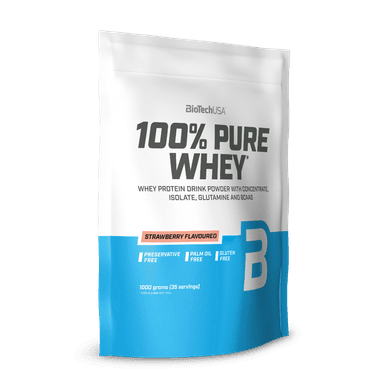 Išrūgų baltymų milteliai BioTechUSA, braškių skonio, 28 g