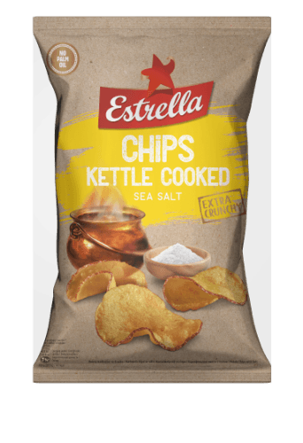 Bulvių traškučiai ESTRELLA KETTLE su druska 120g