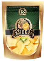 DŽIUGAS Crumbled Hard Cheese (PIQUANT), 40% fat in dry matter, 100 g