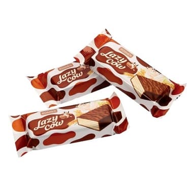 Wafer sweets ROSHEN Lazy Cow, with milk filling, 1 kg