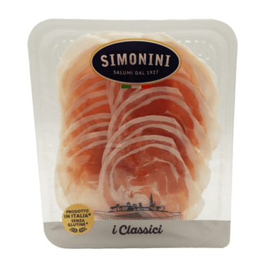 Cured pork belly PANCETTA, sliced