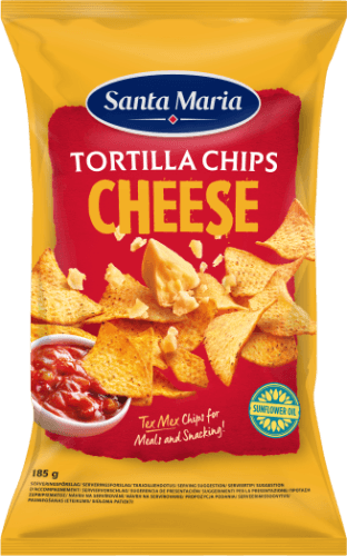 Kukurūzų traškučiai SANTA MARIA, su sūriu, 185 g