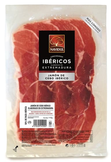 Dried Ham NAVIDUL Jamon Iberico cebo, sliced, 110 g