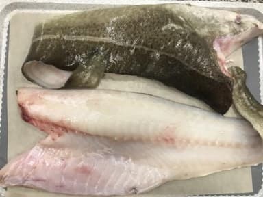 Cod fillets, skin on, kg