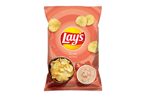 Krabų skonio bulvių traškučiai LAY'S 130g