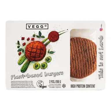 Vegan patties for burgers VEGGO, lamb flavor, 2 pcs., 200g