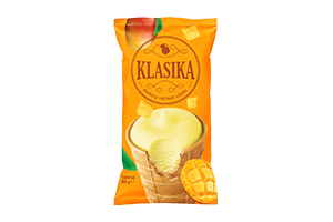 Mango-flavored ice cream in a waffle cup CLASSIC 120ml