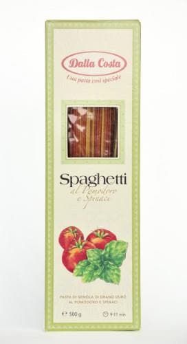 Spaghetti of durum wheat semolina with tomato and spinach, 500 g