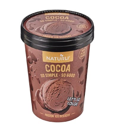 NATURLI Avižiniai valgomieji ledai su kakava, 500ml/335g