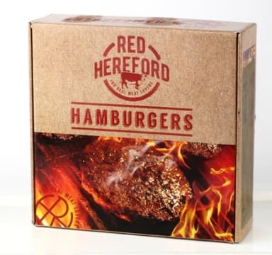 Frozen beef burger, Red Hereford, 24x150g