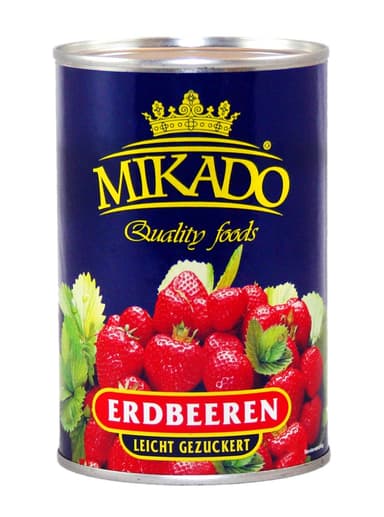 Canned strawberries MIKADO, in syrup, 410 g / 160 g