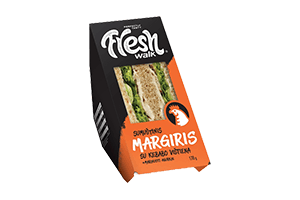 Kebab chicken sandwich with pickled cucumbers MARGIRIS, 170g