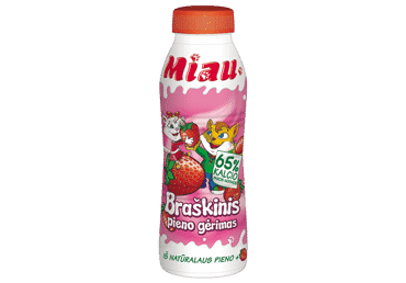 Milk drink MIAU, strawberry  flavor, 2,3%, sterilized, 0,45 l