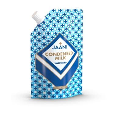 Sweetened condensed milk JAANI, in a bag with a dispenser, 250 g