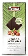 Chocolate STEVIA, dark with hazelnuts, 125 g