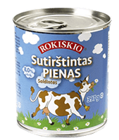 Sweetened condensed ROKIŠKIS milk, 8% fat, 397 g