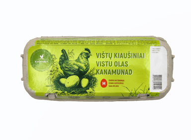 Eggs, size M, white, packaged, 10 pcs. 3M10