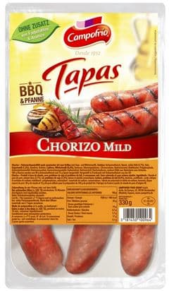 Cooked pork sausage CAMPOFRIO Chorizo BBQ mild, 330g