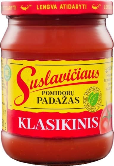 Pomidorų padažas SUSLAVIČIAUS, klasikinis, 500 g