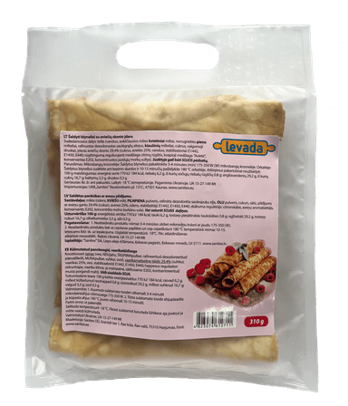 Frozen pancakes LEVADA with raspberry filling, 52g x 6 pcs