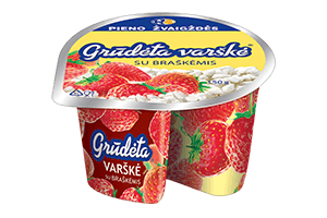 Cottage cheese with strawberries, 7%, 150g