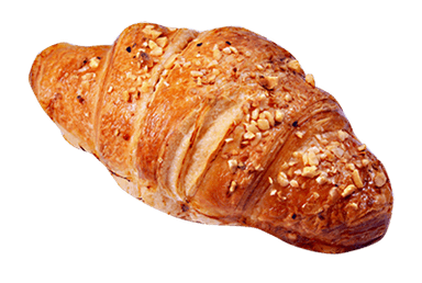 Croissant with caramel filling and nuts, 80 g